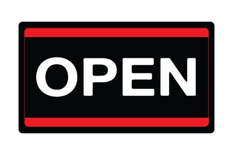 Printable Open Sign In Black Red White Free Download Pdf Now Free