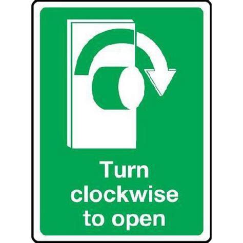 Emergency Escape Signs Turn Clockwise To Open Signs And Id