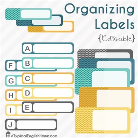 Primary file folder labels in pdf templates prepared so that you can print in your laser and inkjet printers. 21 Free Labels to Get You Organized {printables} - Tip Junkie