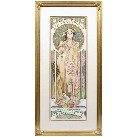 Moet And Chandoncrémant Impérial Lithograph By Alphonse Mucha