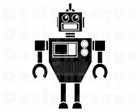 Robot Svg Robot Clipart Robot Files For Cricut Robot Cut Etsy