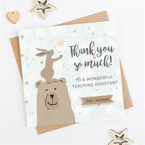 Teachers do so much more than just teach. Teaching Assistant Thank You Card By Norma&Dorothy ...