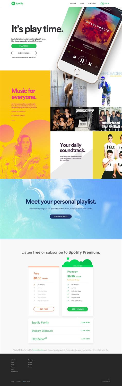 UX Timeline Back To The Past Spotify Creative Web Design Beautiful Web Design