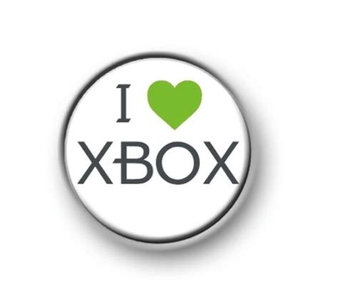 I Love I Heart Xbox 1 25mm Pin Button Badge Gaming 360