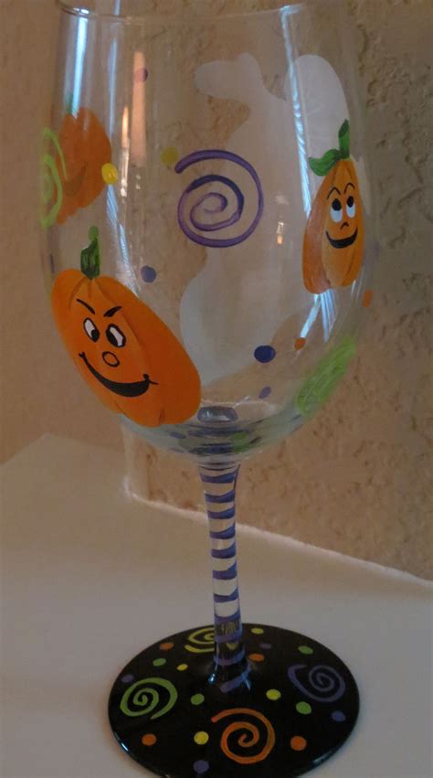 Painted Wineglass Cute Wine Glasses Hand Painted Glasses Glass Painting