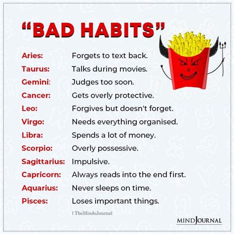 Zodiac Signs And Their “bad Habits”