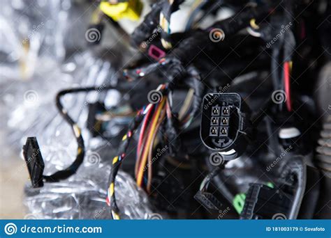 Close Up Of The Engine Control Unit Of The Car Stock Image Image Of