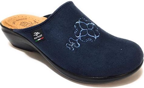 Fly Flot Womens Closed Toe Slipper Made In Italy Blue Q7q37 We Anti