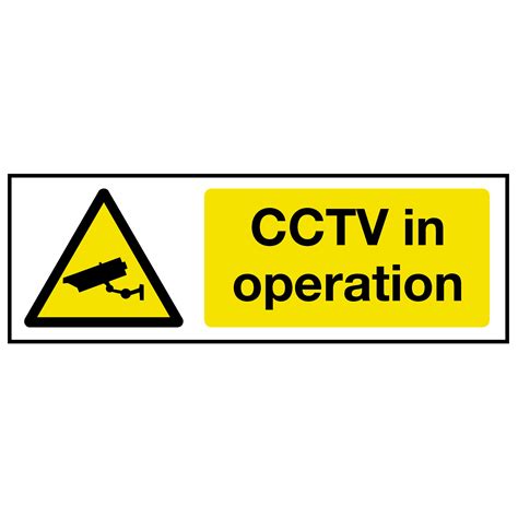 Wide Cctv In Operation Sign