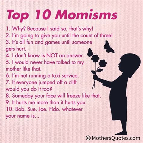 Top 10 Momisms Motherhood Pinterest Tops