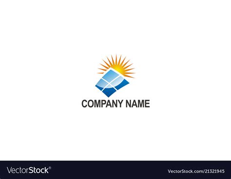 Solar Panel Company Logo Royalty Free Vector Image