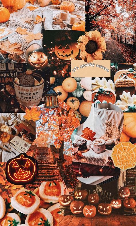 Fall Collage Sticker By Ameliavalley Fall Wallpaper Halloween