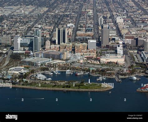 Aerial Photograph Long Beach California Stock Photo Alamy