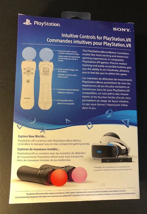 Official Sony Playstation Move Motion Controller 2 Pack Ps4 Psvr