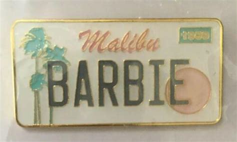 Stitch Shoppe Loungefly Malibu Barbie License Plate Enamel Pin New
