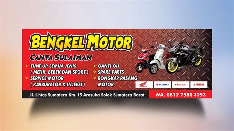 Contoh Desain Spanduk Bengkel Motor Pilihan Terbaik ONPOS