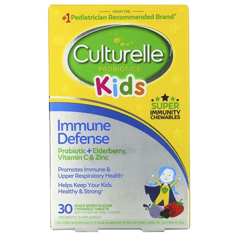 Culturelle Kids Probiotics Immune Defense Mixed Berry Flavor 30