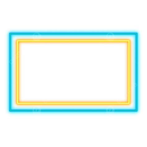 Blue Yellow Neon Frame Yellow Neon Neon Neon Transparent Png And