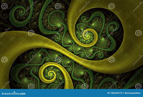 Spirals Curves And Fractal Elements Stock Illustration Illustration