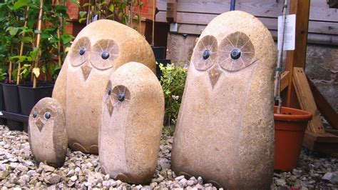 Hand Carved Stone Owls Carr Bank Garden Centre And Pet Supplies