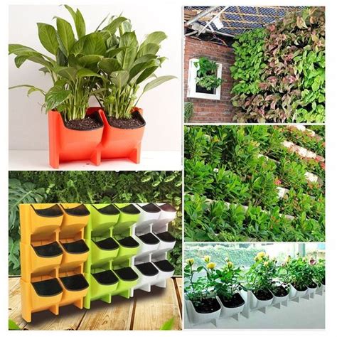 Buy Creative Self Watering Flower Pot Stackable Vertical Planter Wall