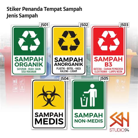 Jual Stiker Label Penanda Tempat Jenis Sampah Organik Shopee Indonesia