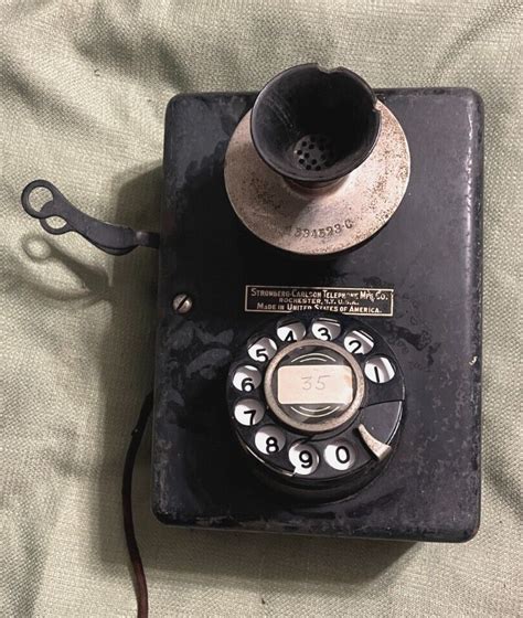Antique 1920s Stromberg Carlson 1157 Byz Wall Telephone Metal Phone