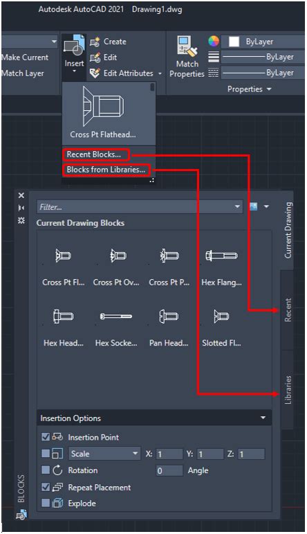 Autocad 2020 2021 Additional Features Of Block Insert Command