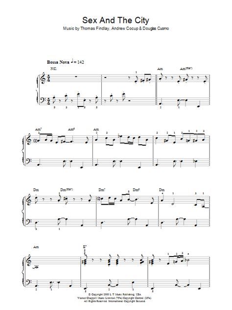 Theme From Sex And The City Sheet Music Thomas Findlay Piano Vocal