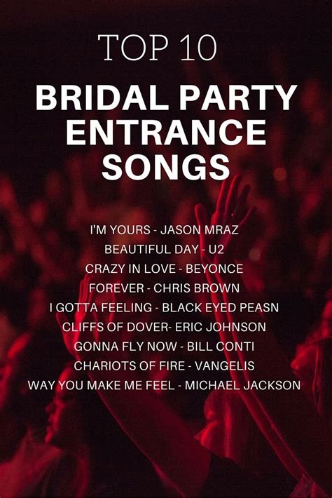 Bridal Party Entrance Music Songs Playlists Wedding Music
