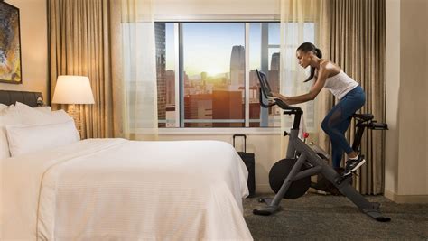 Workout Amenity Peloton Bikes In Hotel Rooms