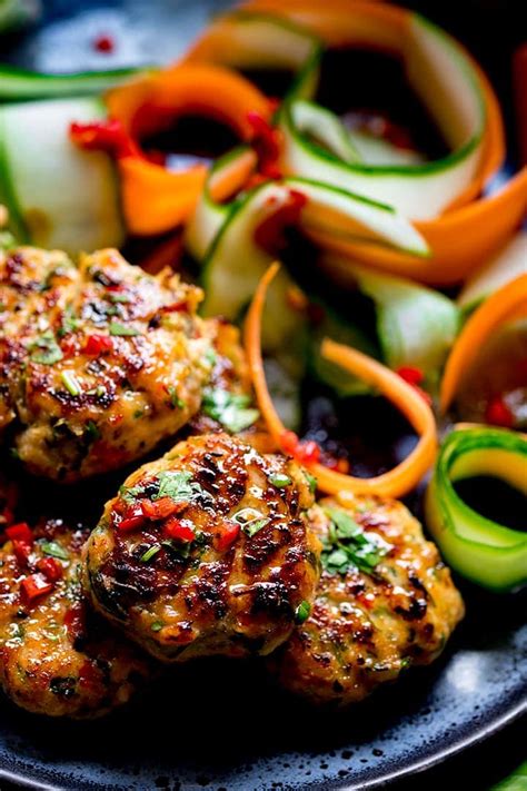 Salmon patties) are a great example of how quick and easy it can be to get stir together a creamy sauce for your salmon cakes: Thai Fish Cakes with Vegetable Ribbons - Nicky's Kitchen Sanctuary