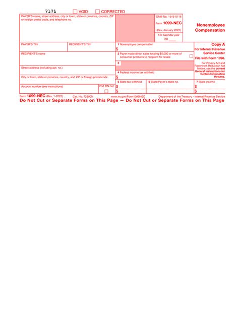 Irs Form 1099 Nec Download Fillable Pdf Or Fill Online Nonemployee