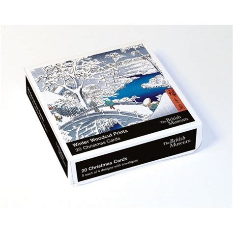 Museums And Galleries Winter Woodcut Prints Pack Of 20 Christmas Cards