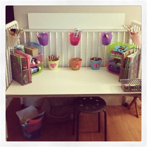 My Daughters Crib Repurposed Into A Desk She Loves It Set To Highest