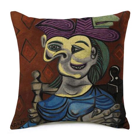 Picasso Oil Painting Cushion Cover Famous Art Work Portrait Pillow