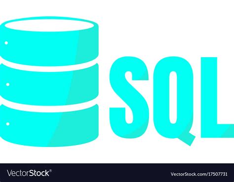 Sql Database Icon Logo Design Ui Or Ux App Vector Image
