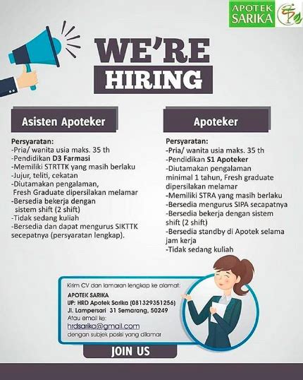 Apotek k24 careers and employment. Loker Apoteker dan Asisten di Apotek Sarika Semarang ...