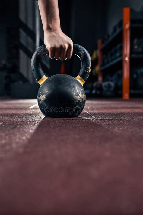 Crossfit Kettlebell Training In Gym Stock Image Image Of Bodybuilding