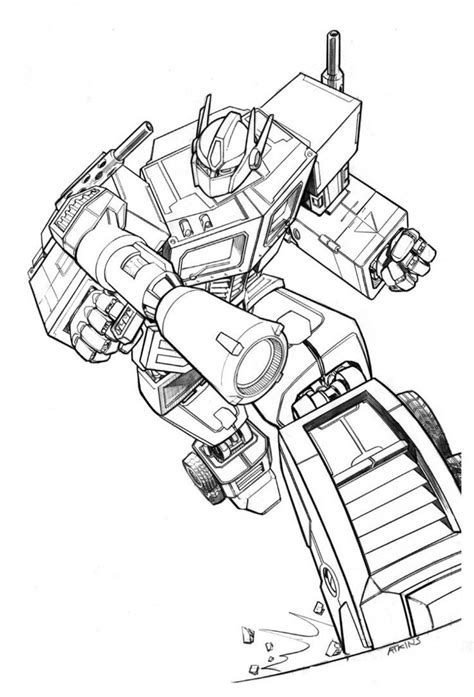 Optimus prime coloring pages help your children express their love for transformers. Optimus Prime by Robert Atkins | Transformers coloring ...