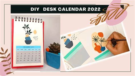 Desk Calendar Diy Boho Art Table Calendar Making How To Make Desk