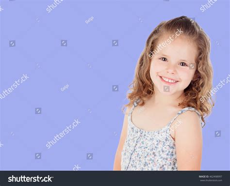 Smiling Pretty Little Girl Curly Hair Stock Photo 462498997 Shutterstock