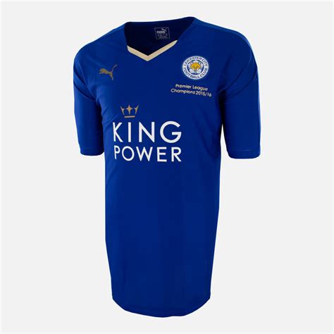 2015 16 Leicester City Home Shirt Premier League Champions Embroidery