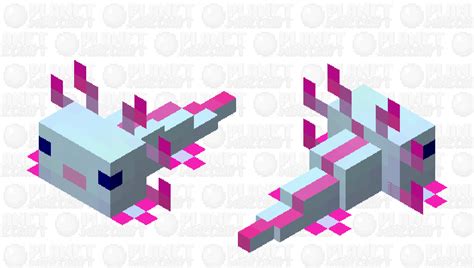 Cyan Axolotl Minecraft Mob Skin