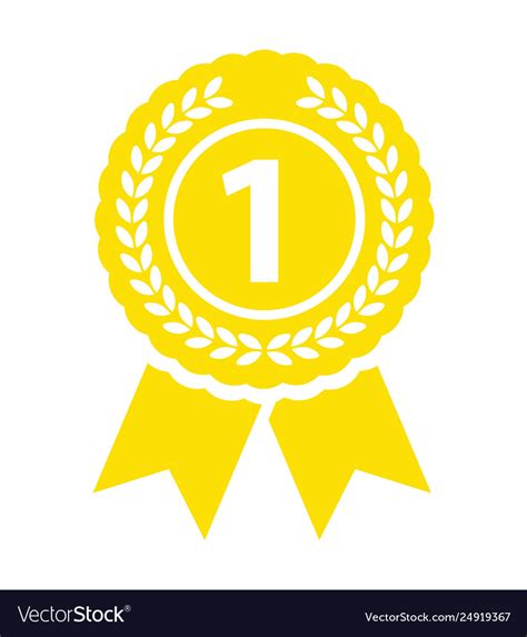First Place Medal Royalty Free Vector Image Vectorstock