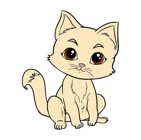 how to draw kitten really easy drawing tutorial