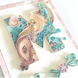 You can watch a video lesson on how to make a letters on. Quilled Typography - Letter M | Created by Ashley Chiang. Bl… | Flickr