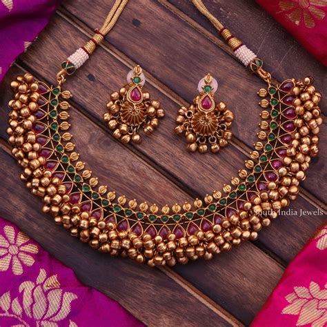 Stunning Temple Design Necklaces By South India Jewels Fancy Jewelry