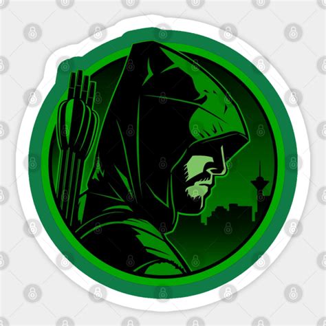 Green Arrow Art Emblem Arrow Sticker Teepublic