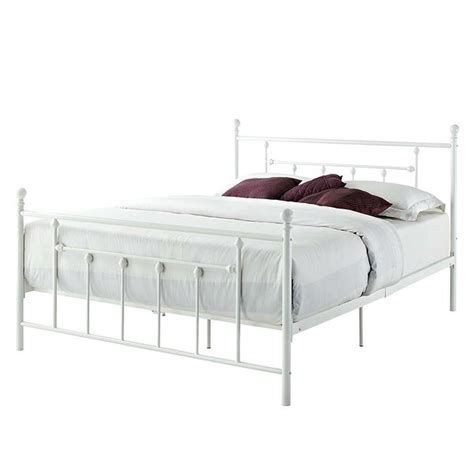 5 out of 5 stars. Shop Queen size White Metal Platform Bed Frame with ...